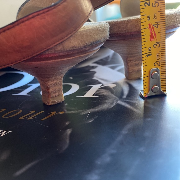 Prada Milano Strappy  Heel Slides | Color: cognac brown leather | Size: 38 1/2 - Picture 10 of 10